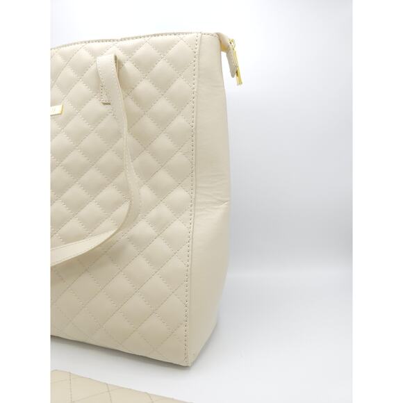 Joy & Iman 100% Leather Tan Handbag With Matching 100% Leather Tan Wallet - Picture 8 of 9